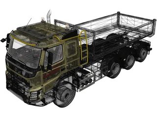 Volvo FMX Tridem (2013) 3D Model
