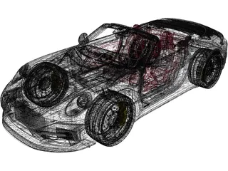 Porsche 911 Carrera GTS Convertible (2022) 3D Model