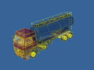 Volvo Cement Truck 3D Model