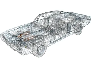 Dodge Super Bee (1969) 3D Model