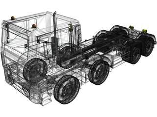Man 8x4 Hookloader 3D Model