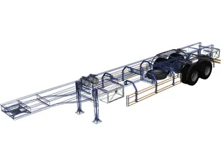 Semitrailer 40ft 3D Model