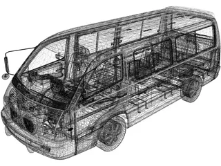 SsangYong Istana 2.9D (1996) 3D Model