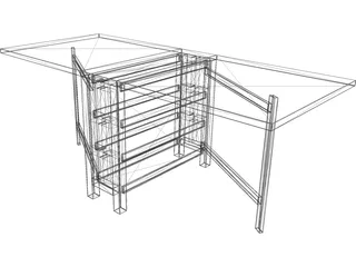Foldable Table 3D Model