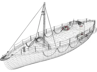 41ft Watson Class Lifeboat  3D Model