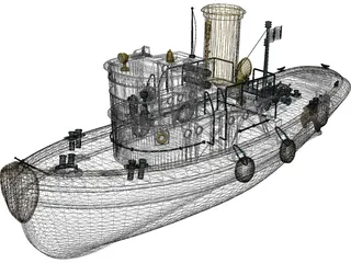 Coast Guard Tug 3D Model