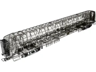 Train Coach 2nd Class 3D Model