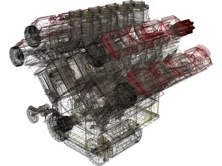 Lancia Engine 3D Model