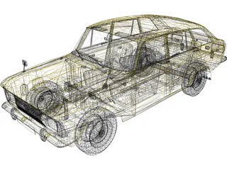 AZLK Moskvich 2125 Kombi 3D Model
