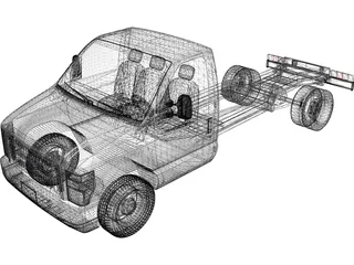 Ford Cutaway Van 3D Model