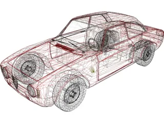 Alfa Romeo Giulia GTA 3D Model