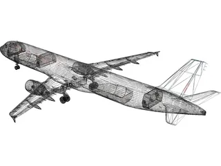 Airbus A321 Air Canada 3D Model