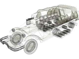 M3 Hulftruck 3D Model