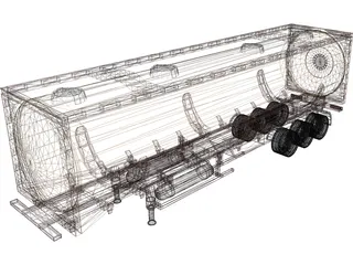Tanker Trailer 3D Model