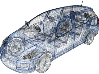 Toyota Wish 3D Model