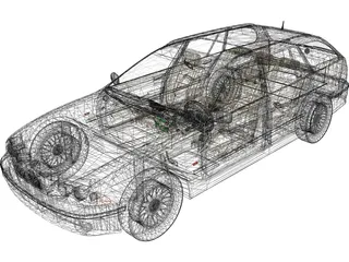 BMW 528i Touring (2001) 3D Model