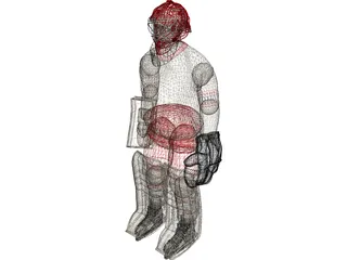 Hockey Goalie 3D Model
