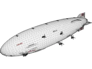 Hindenburg Blimp 3D Model
