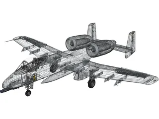 A-10 Thunderbolt II 3D Model