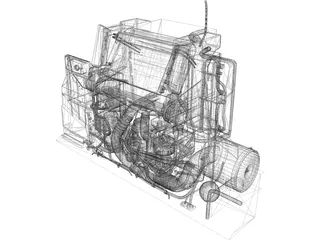 Durmax Turbo Diesel 6.6 Engine 3D Model