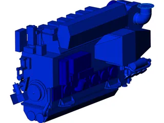 Marine Engine 3D Model