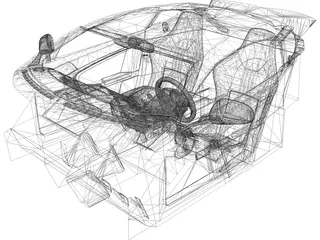 Aston Martin V12 Vantage Interior (2010) 3D Model