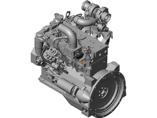 Cummins B3.3TAA Engine 3D Model