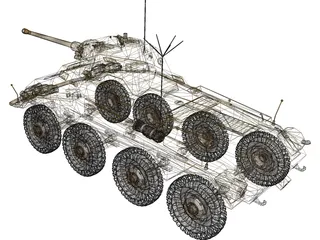 Panzerspahwagen Sd.Kfz. 234 Puma 3D Model