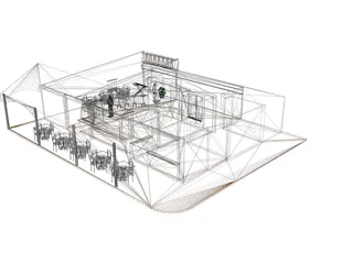 Cafeteria 3D Model