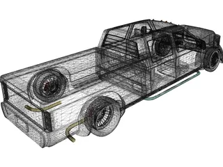 Ford F-350 Truck [Tuned] 3D Model