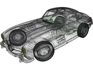 Mercedes-Benz 300SL Gullwing 3D Model