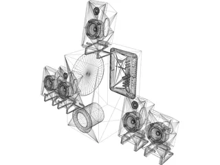 Creative Inspire T5400 Speakers 3D Model