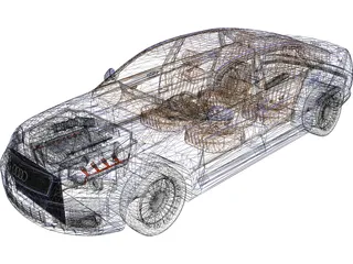 Audi A8 Long (2003) 3D Model