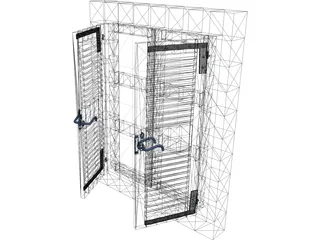 French Window 3D Model