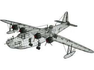 Kawanishi H8K Emily 3D Model