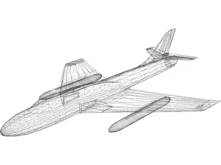 Hawker Hunter 3D Model