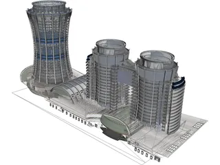 Azim Zadeh Tower 3D Model