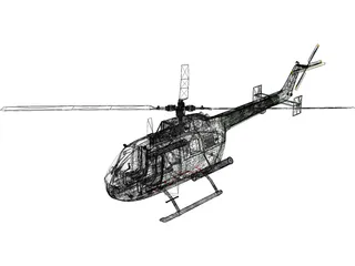 MBB Bo 105 3D Model