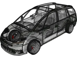 Citroen C4 Picasso (2006) 3D Model