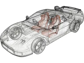 Honda NSX-R [Tuned] (2002) 3D Model