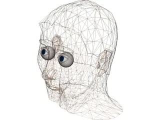 Justins Male Head 3D Model