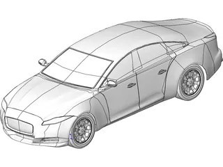 Jaguar XJ (2012) 3D Model