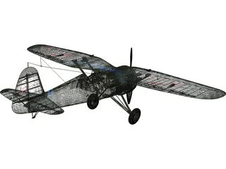 PZL P.11 3D Model