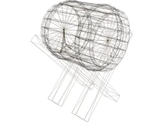 Wine Barrel 3D Model