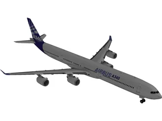 Airbus A340-600 Airliner  3D Model