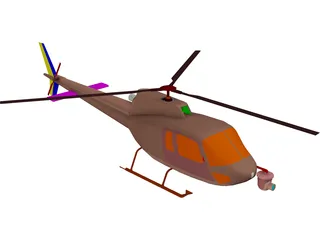 Eurocopter AS-350 Ecureuil 3D Model