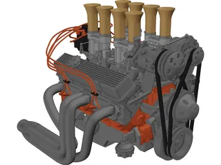 Chevrolet Small Block Engine 3D Model
