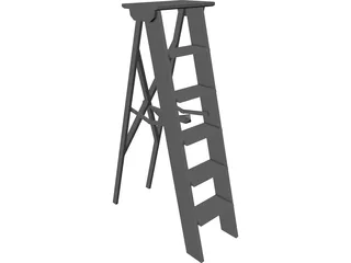 Folding Ladder 3D Model