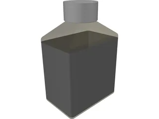Glass Varnish Bottle 3D Model