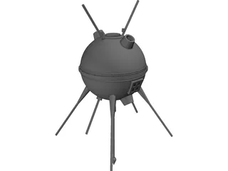 Luna 1 Probe 3D Model